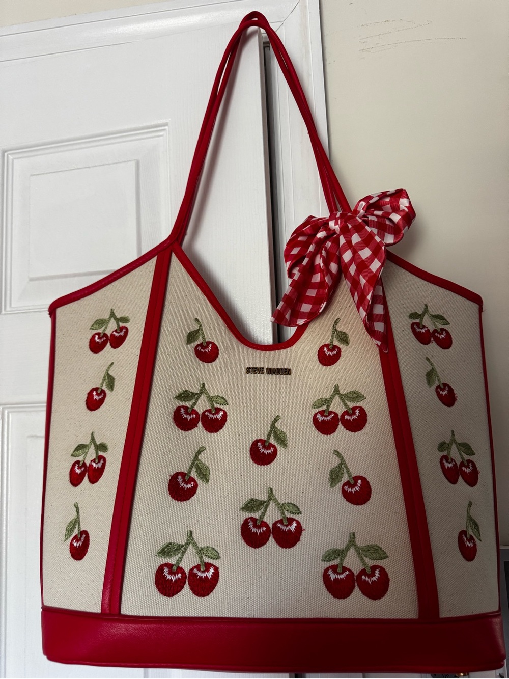 Steve Madden Red Cherry Tote Bag